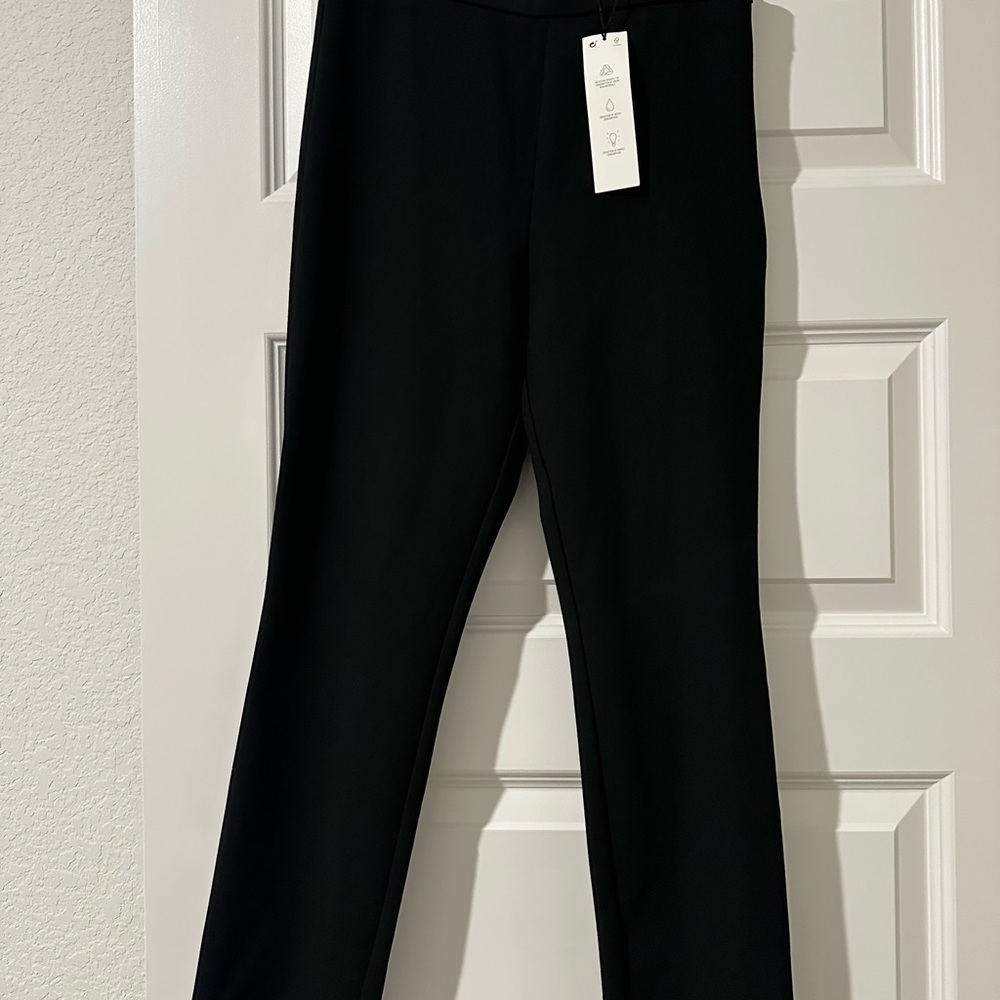 Zara Black Straight Leg Pants Formal Essential